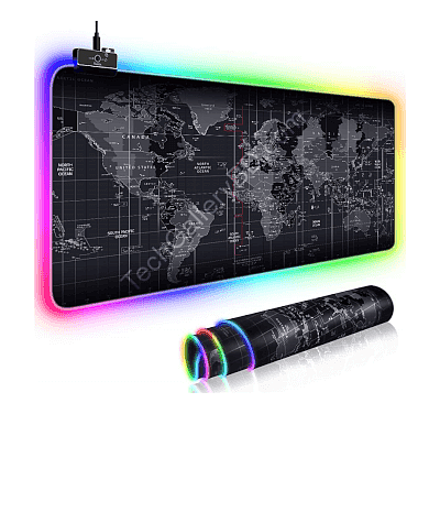 Large RGB Gaming Mouse Pad (World Map)