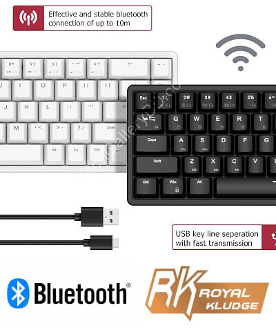 RK G68 Hot-swappable 3 modes RGB Wireless